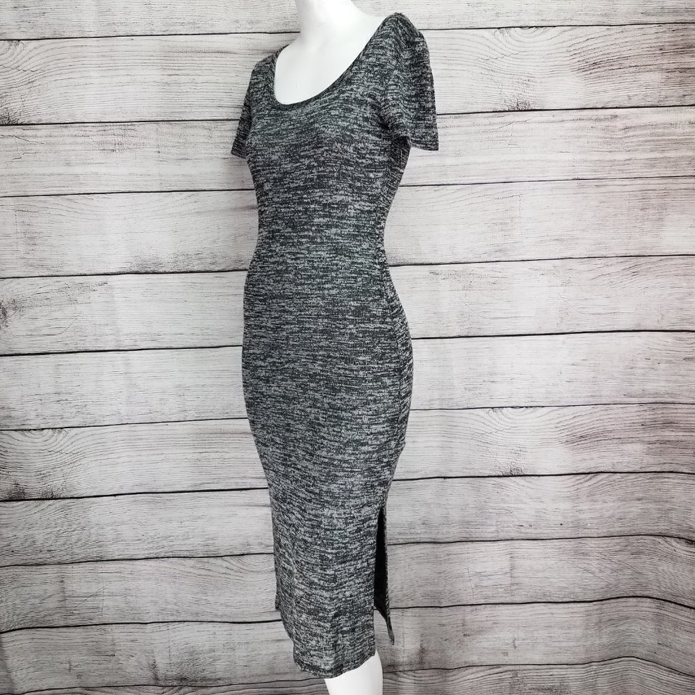 Velvet Torch M Melange Thin Knit Midi Dress Lightweight